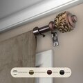Kd Encimera 0.625 in. Aria Curtain Rod with 28 to 48 in. Extension, Cocoa KD3299328
